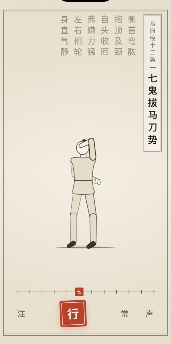 七鬼拔马刀势的线描演示