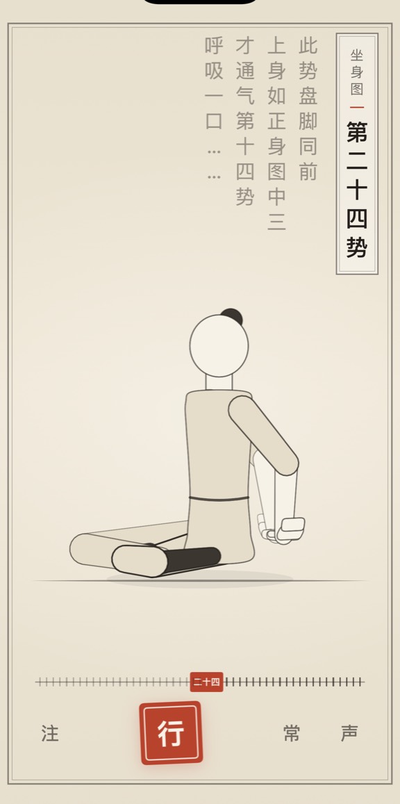 第二十四势的线描演示