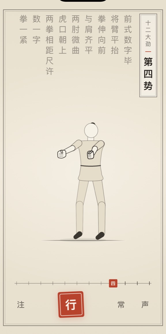 第四势的线描演示